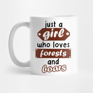 Wild boar girl women forest animals saying love Mug